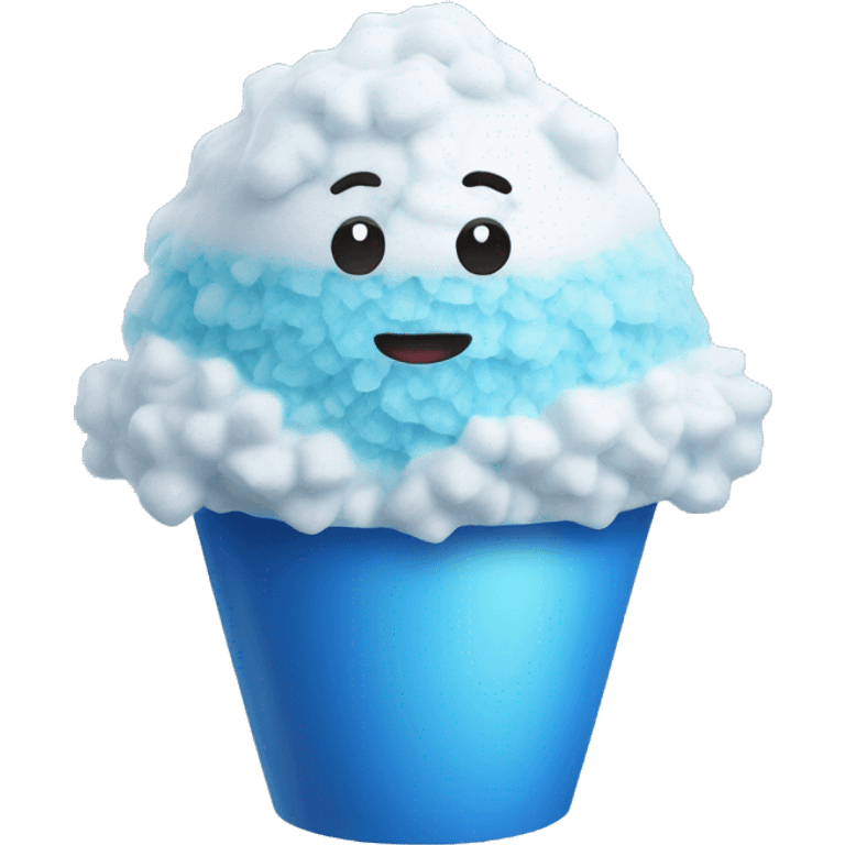 blue shaved ice emoji