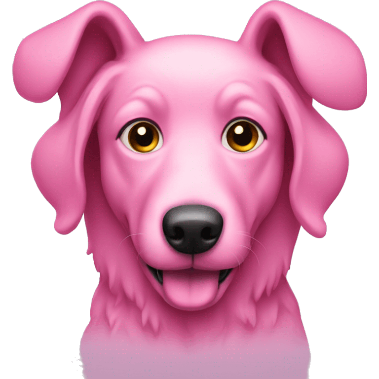 Pink dog emoji