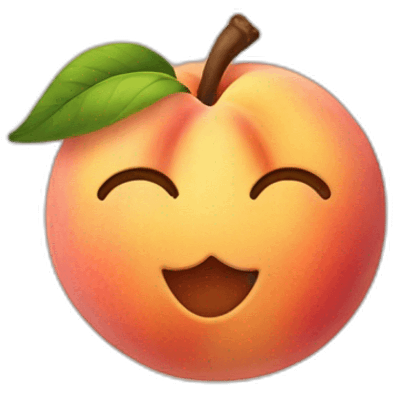 peach happy emoji