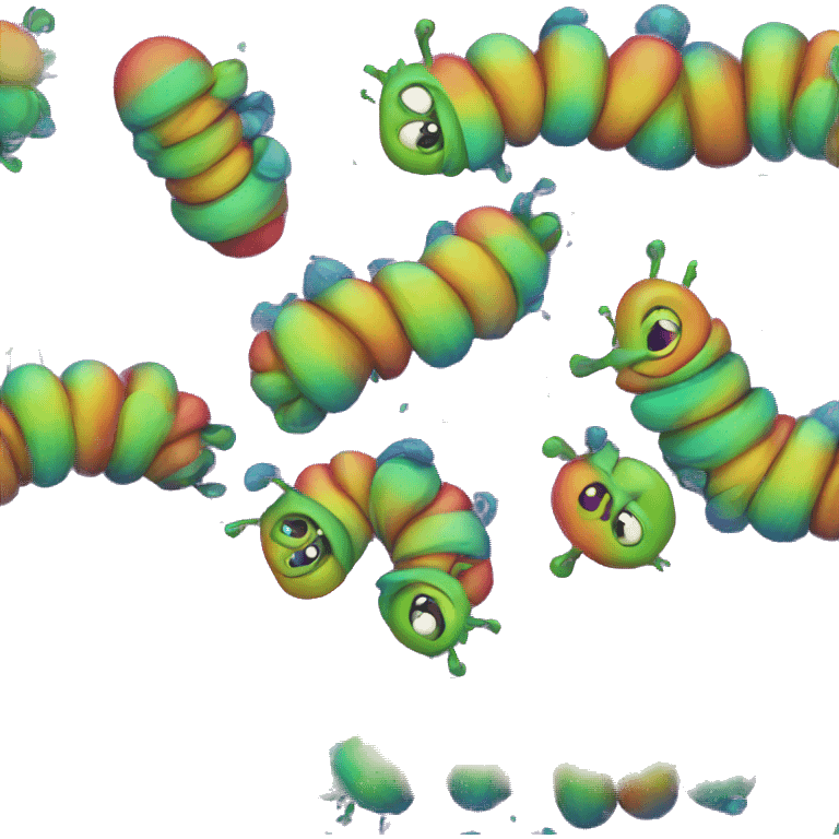 psychedelic carterpillar  emoji