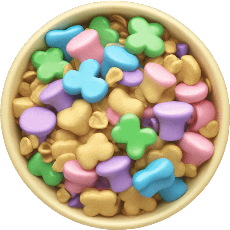 Pastel bowl full of Lucky charms  emoji