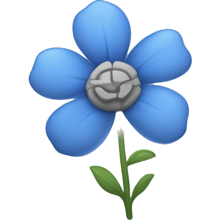 Blue and grey flower emoji