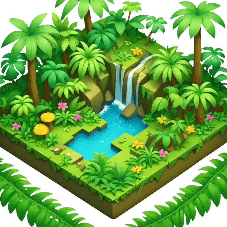 3d-isometric- jungle emoji