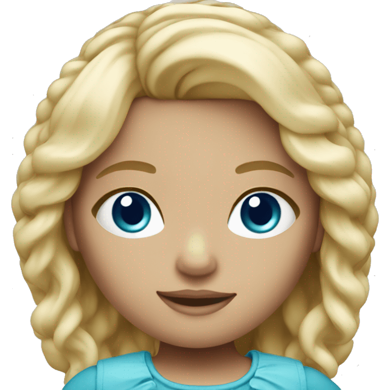 Blond doll blue eyes  emoji