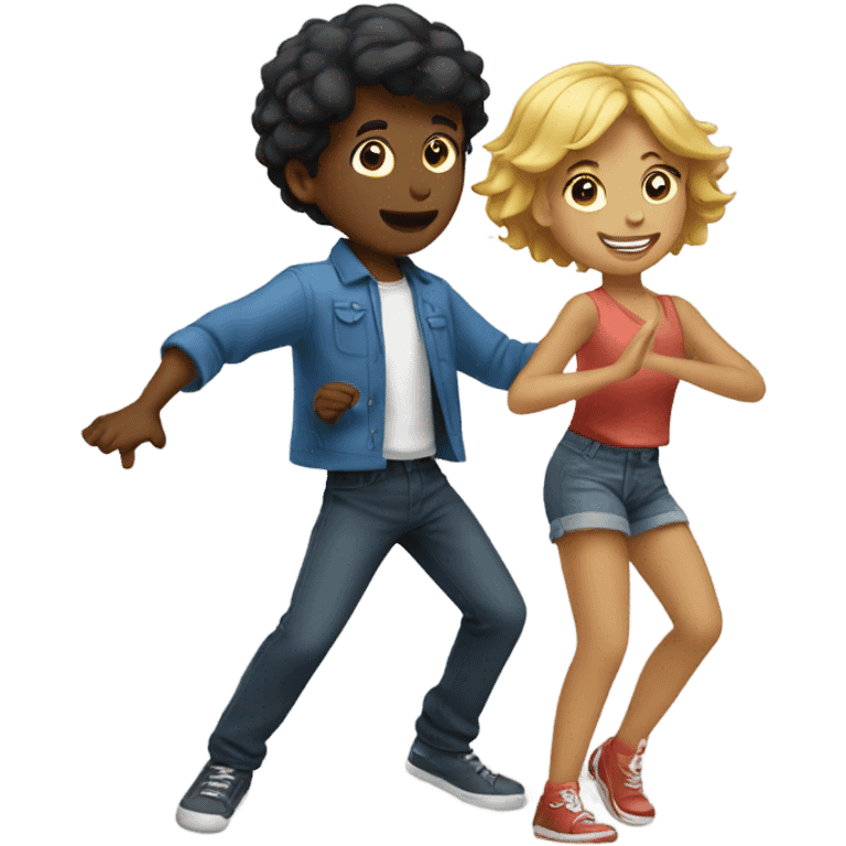 boy dancing with girl emoji