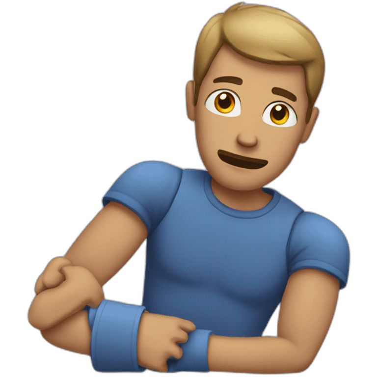 man with broken arm emoji