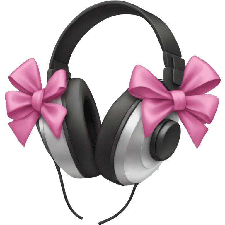 Headphones with bows emoji