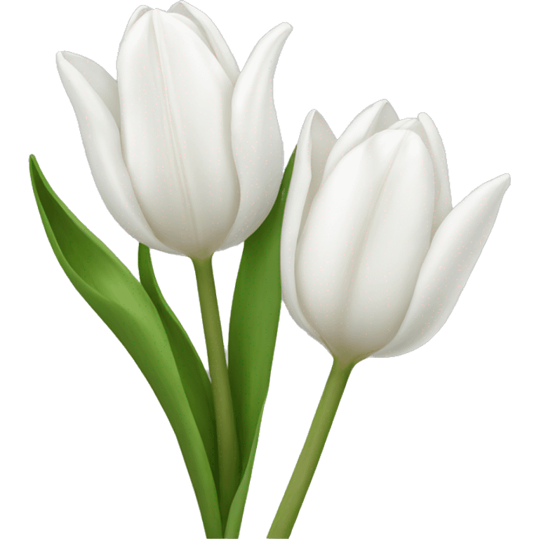 White tulipes emoji