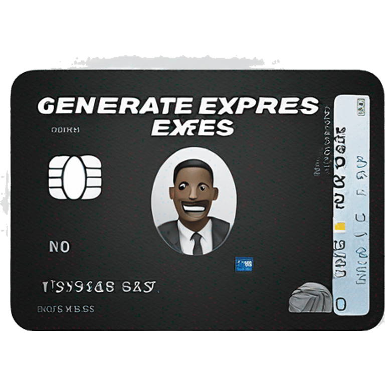 Generate a black American Express card  emoji