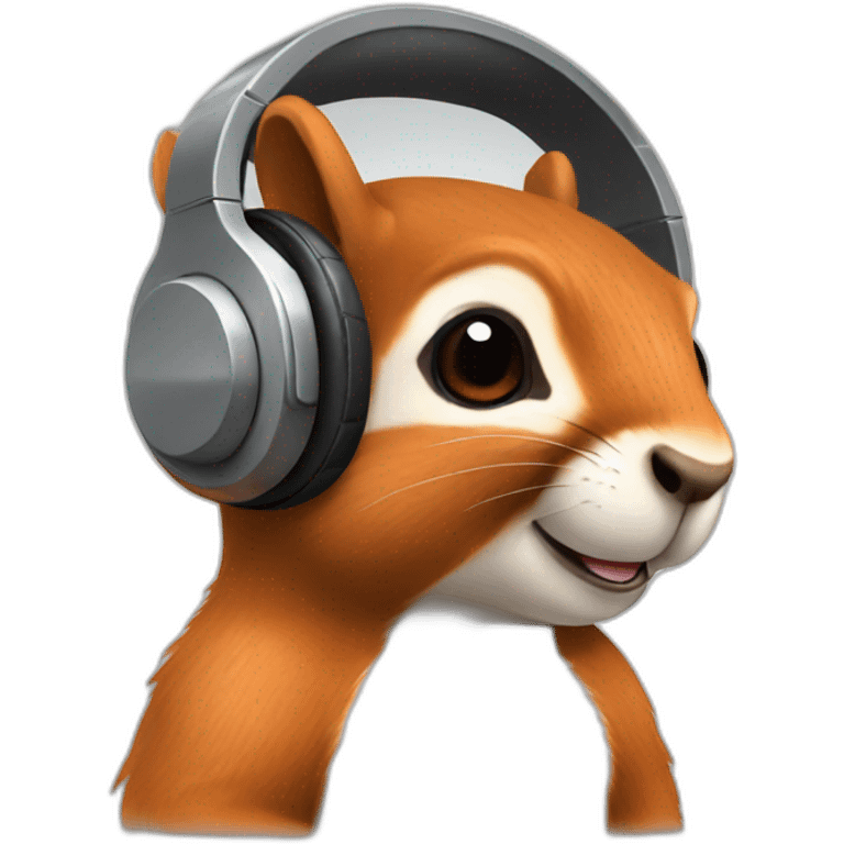 squirrel with headphones emoji