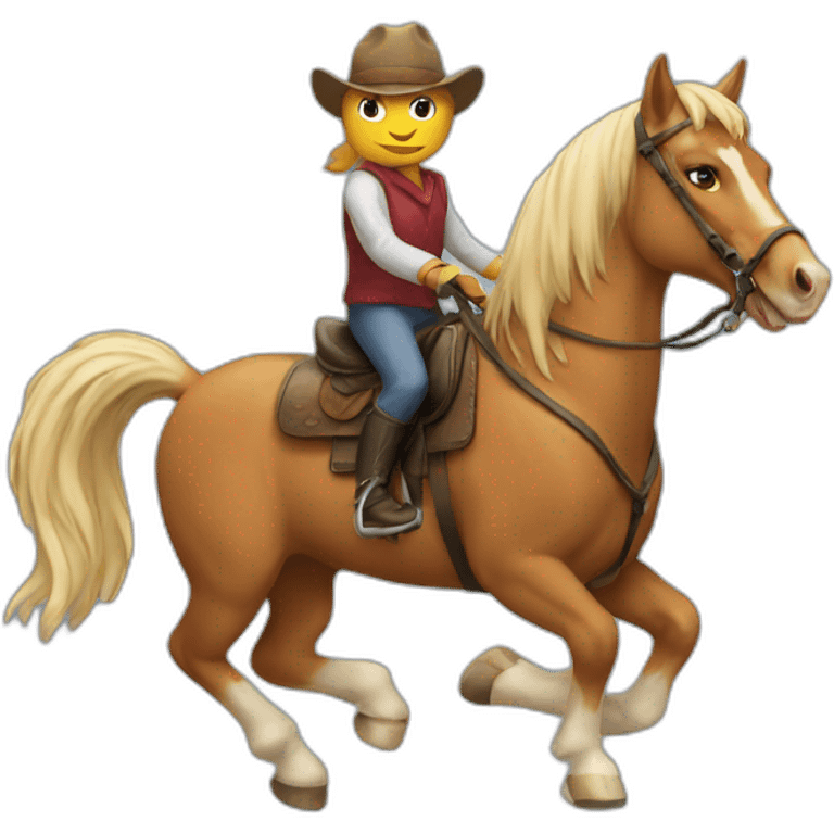 Cat riding a horse emoji