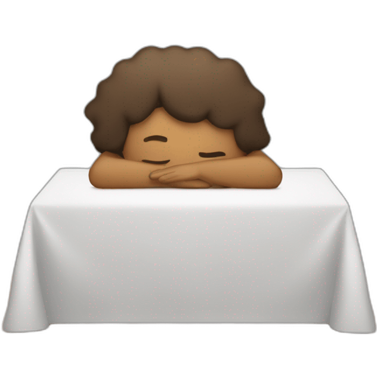 Man sleep at the table emoji