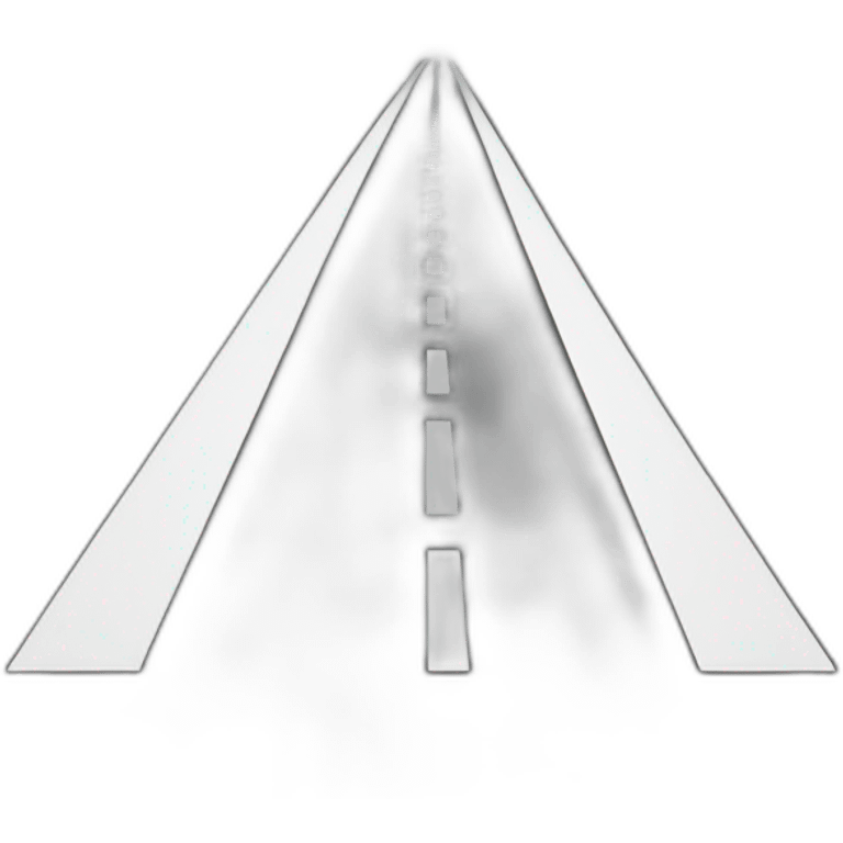 white road on black background emoji