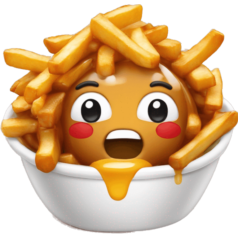 Poutine qui mange de la poutine  emoji