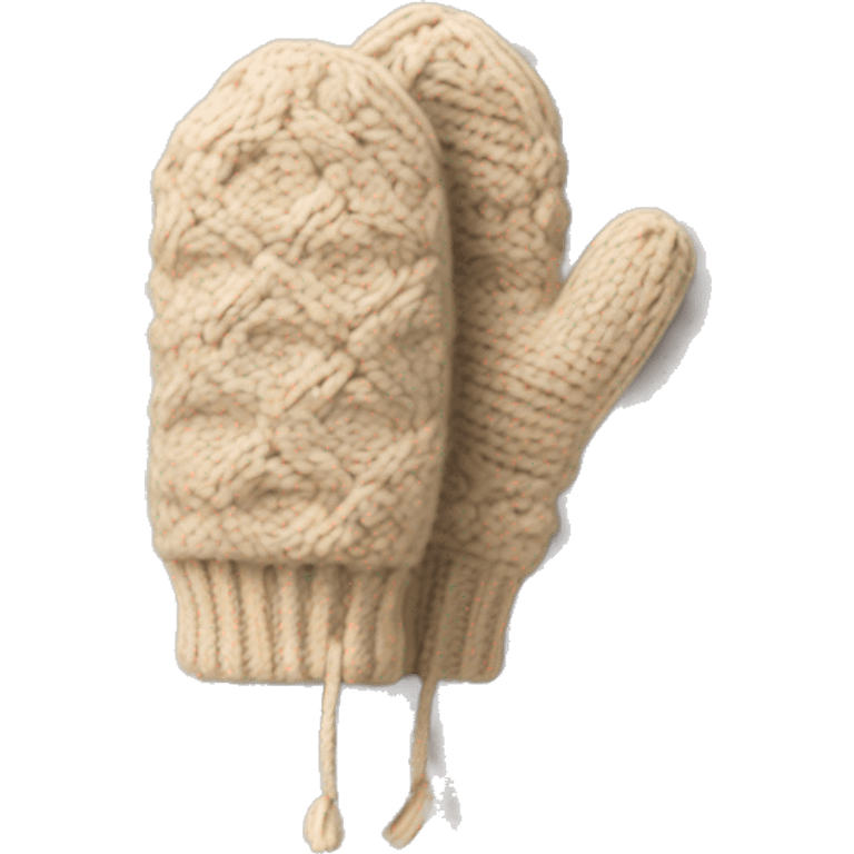 Cozy mittens beige emoji