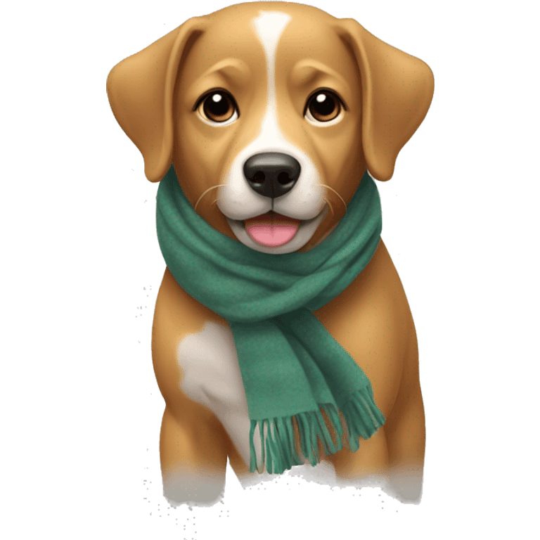 dog with a scarf emoji