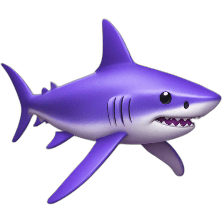 purple shark emoji