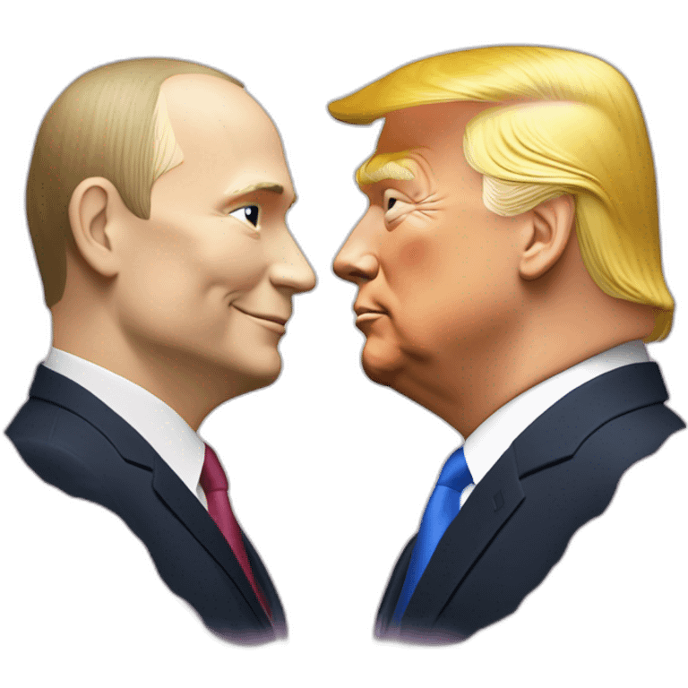 trump-and-putin-kissing,-lgbtq+ friendly, positivity, inclusiveness emoji