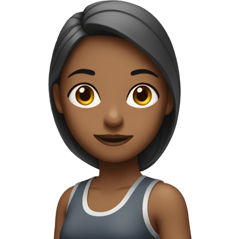 Girl in gym clothes emoji