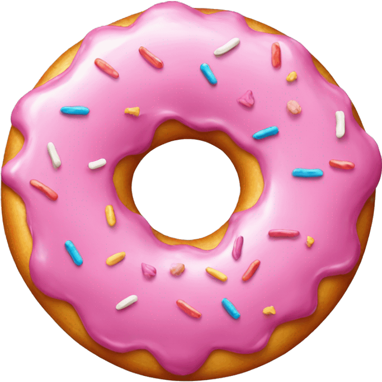 Pink donut emoji