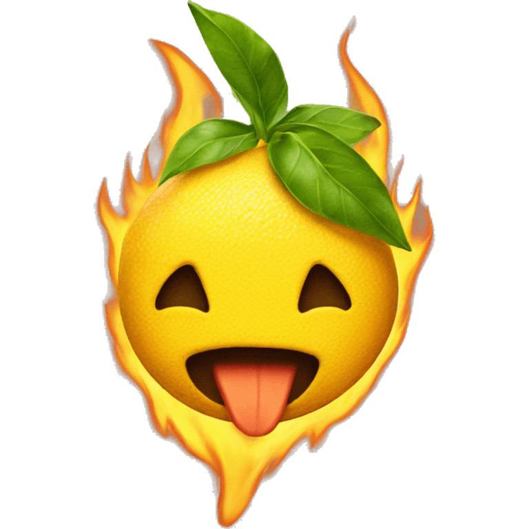 flaming lemon emoji