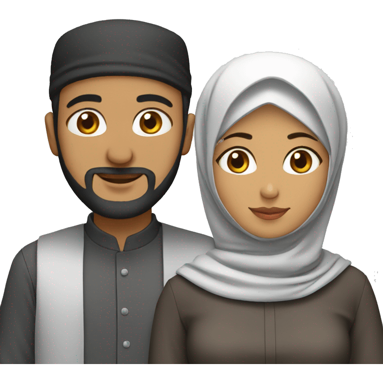 Muslim hijab couple emoji