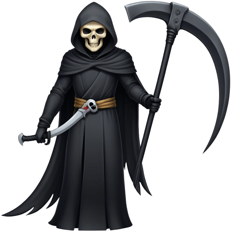 Reaper scythe behind him emoji