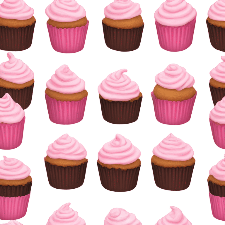 Box of cupcake pink girly  emoji