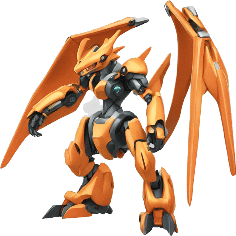 Mechanical Scizor-Charizard-Medabot-Mecha full body emoji