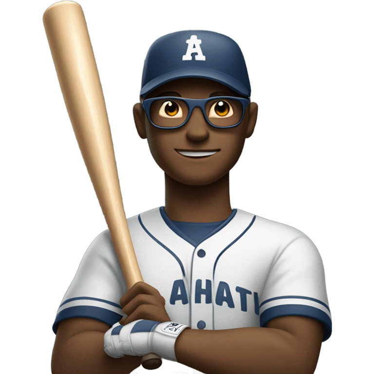 Baseball acting cool emoji