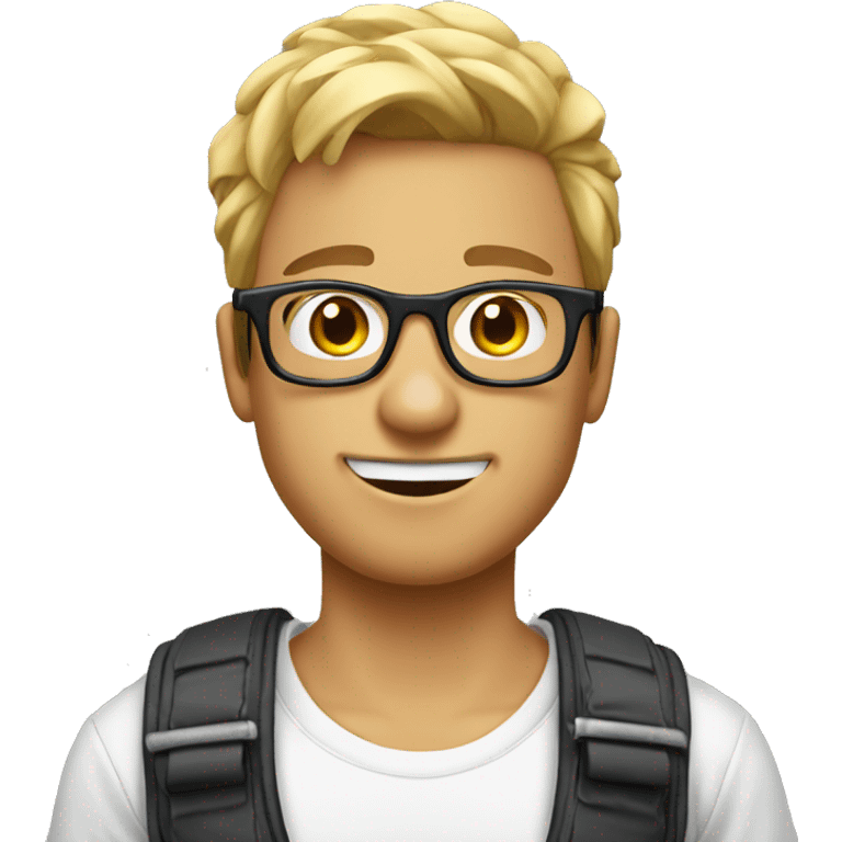 snop gamer noob male with glases and braces emoji