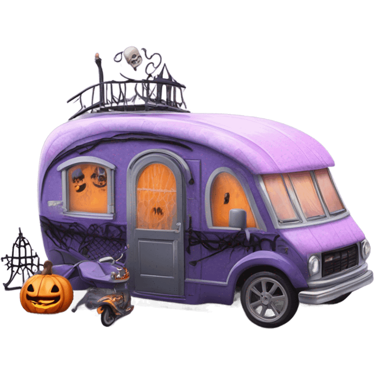 Haunted Barbie dream house Caravan motorbike tuk tuk  emoji