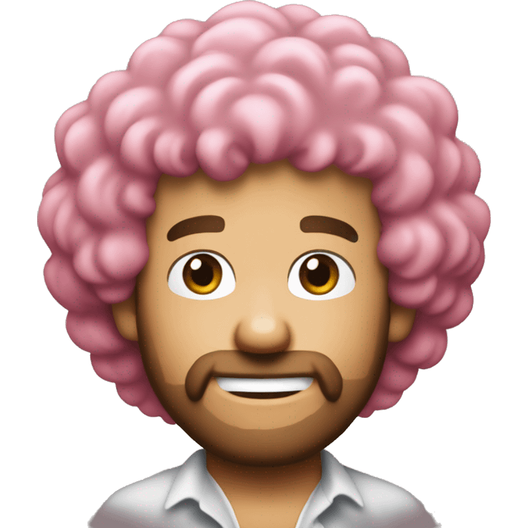 Bob ross with pink hair emoji