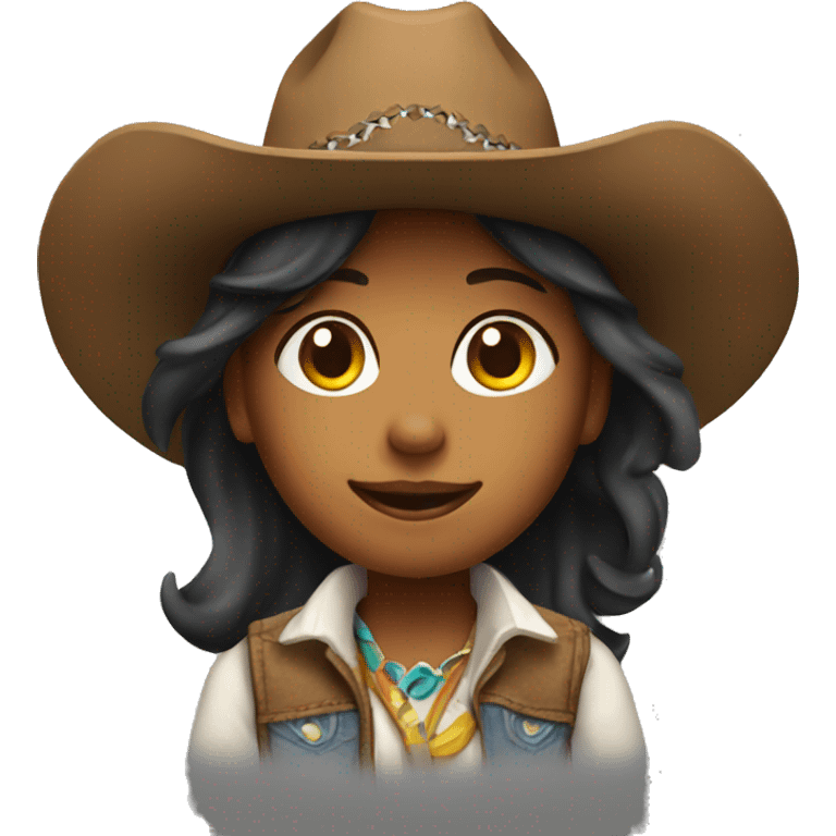 girl with cowboy hat emoji