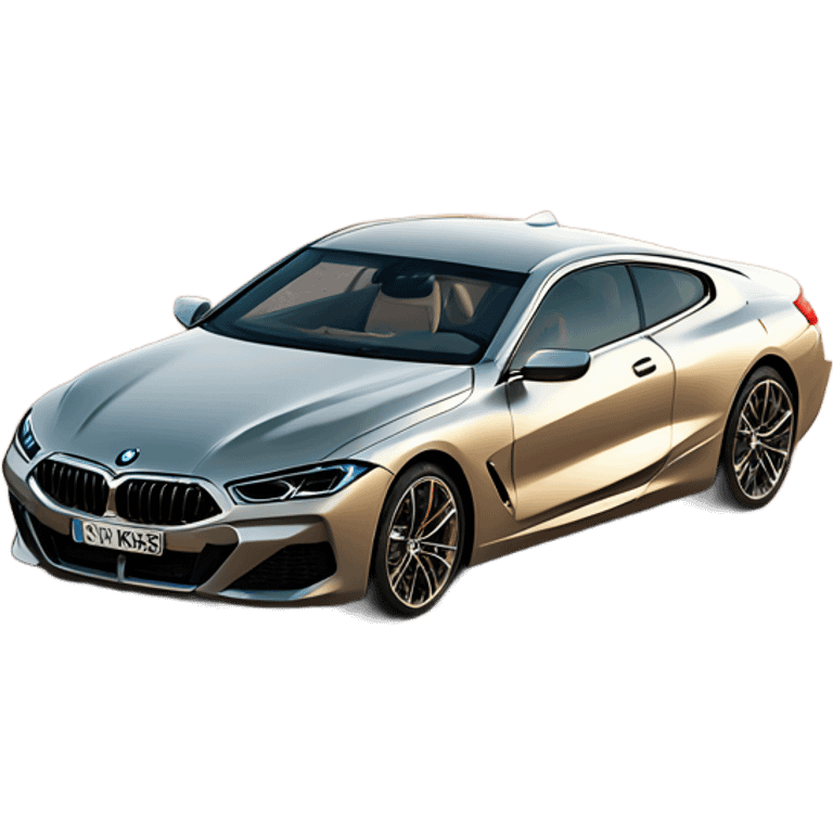  BMW 840i on the moon emoji