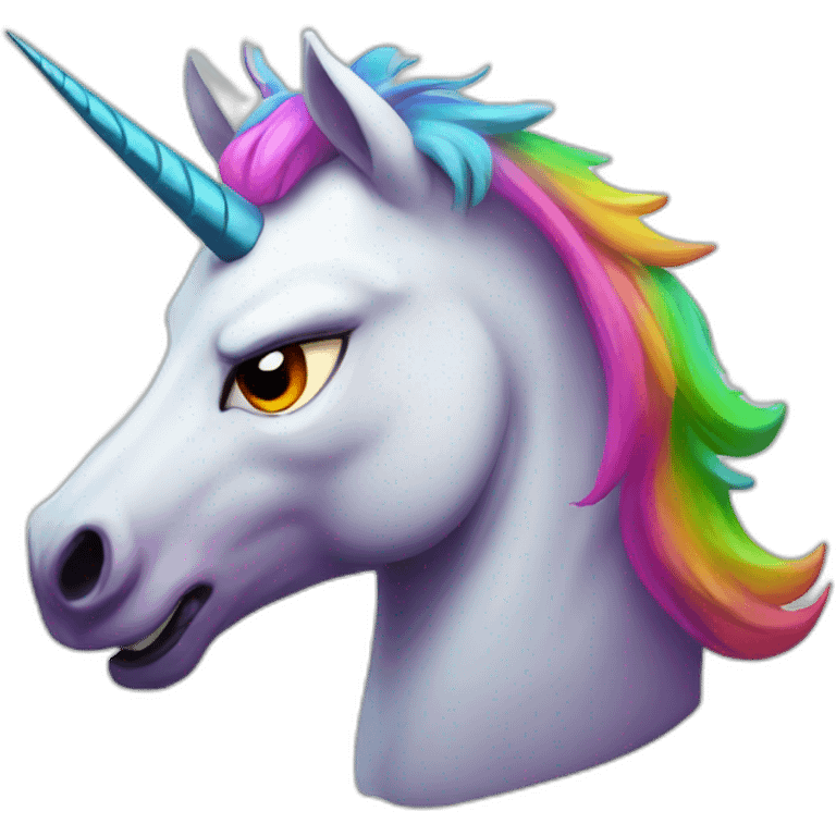 rgb unicorn angry emoji