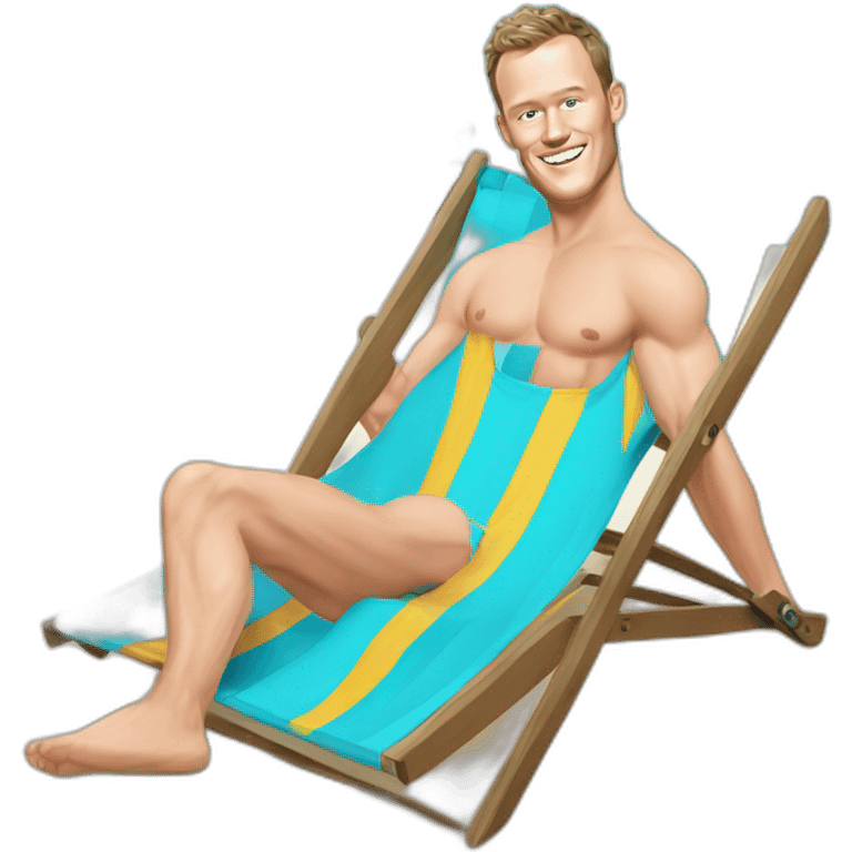 Jonathan Toews as a beach bum emoji