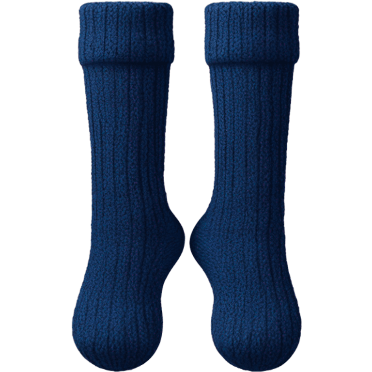 navi blue knitted socks emoji