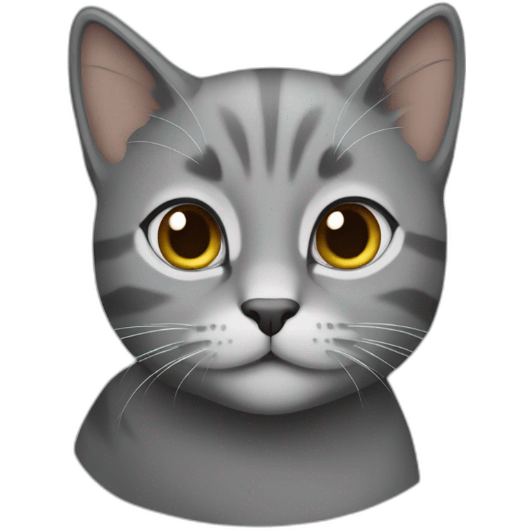 Gray cat Muslim. emoji