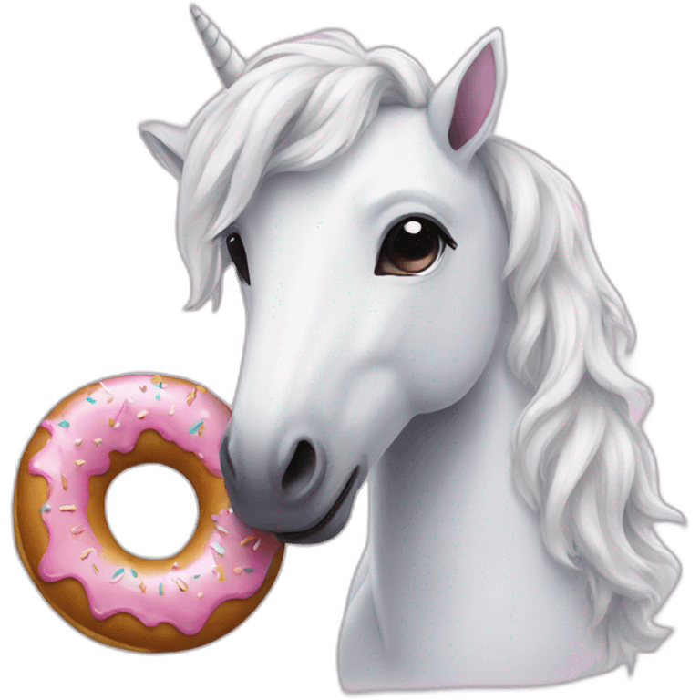 Unicorn with donut emoji