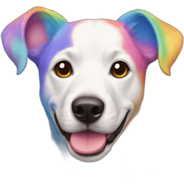 rainbow dog emoji