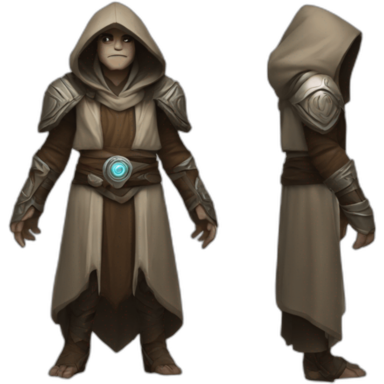 hooded jedi folding arms in world of warcraft emoji