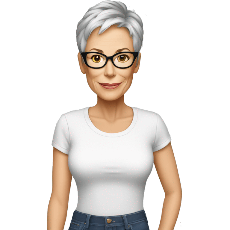 jamie lee curtis wearing tee emoji