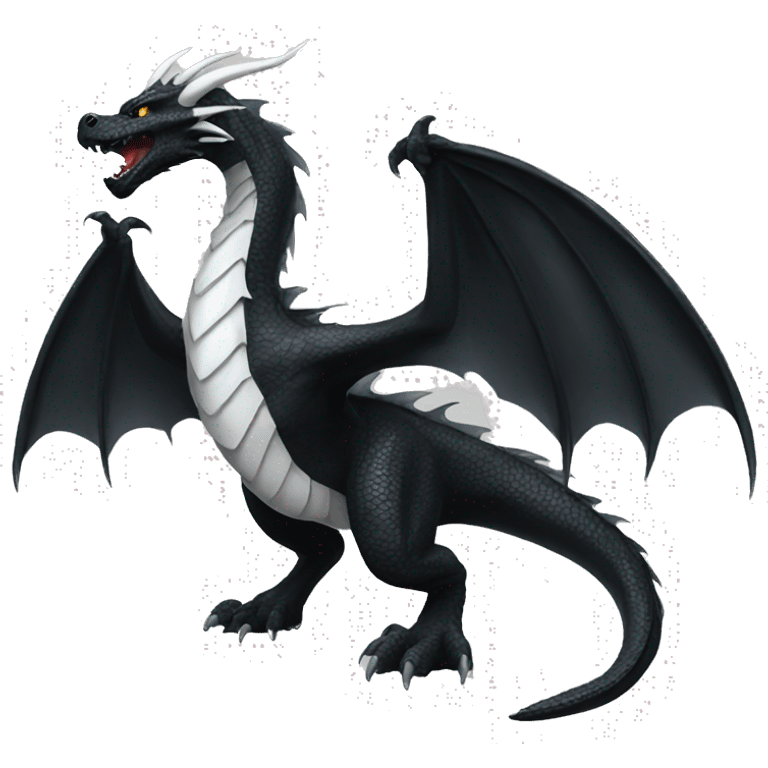 Black dragon white dragon emoji