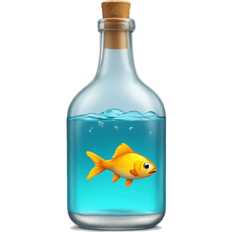 Fish in a alcohol bottle  emoji