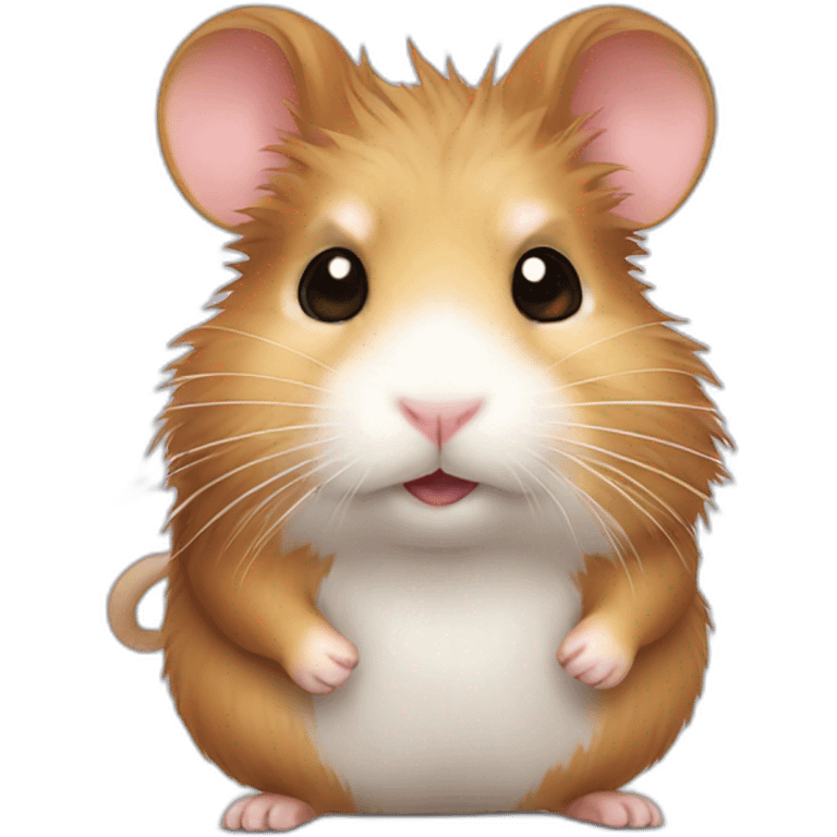 Hamster long hair emoji