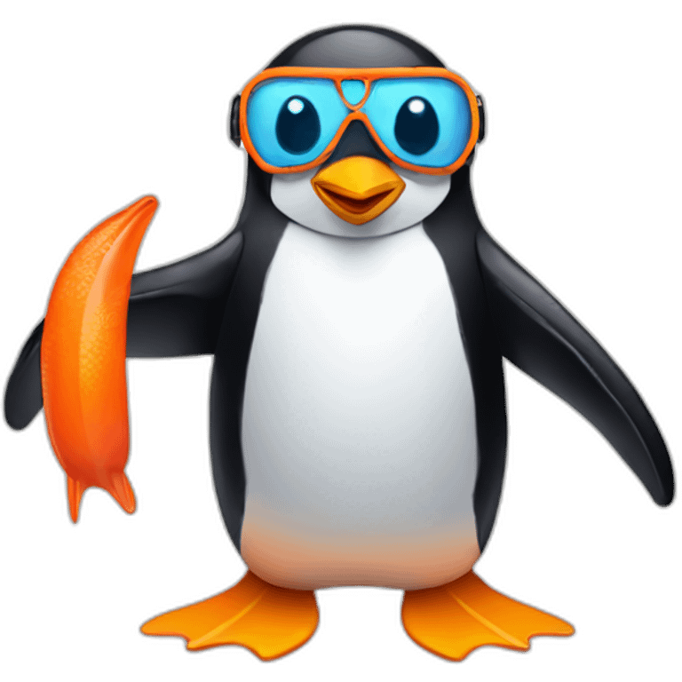 penguin with a snorkel emoji