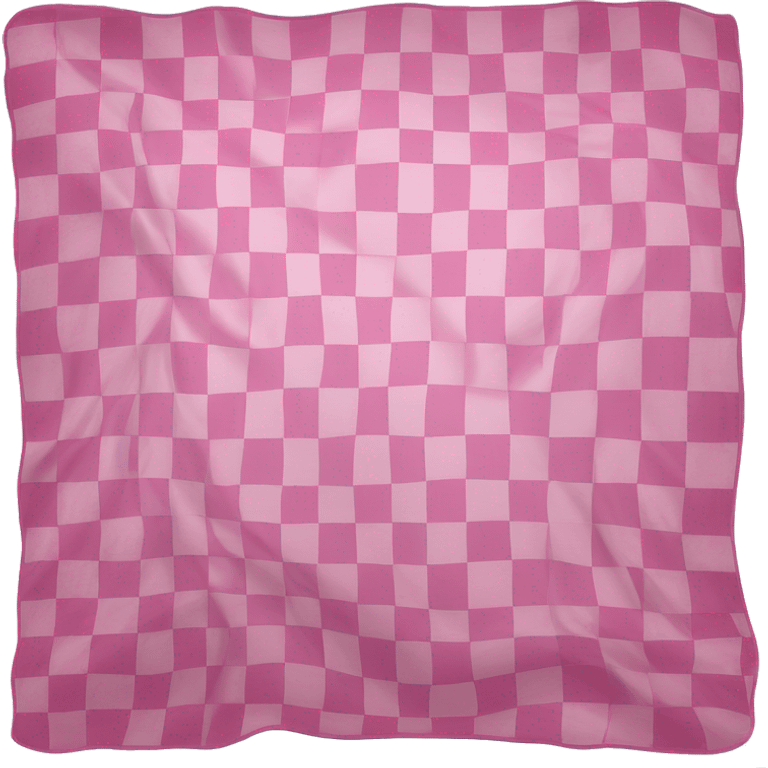 Pink checkered blanket  emoji