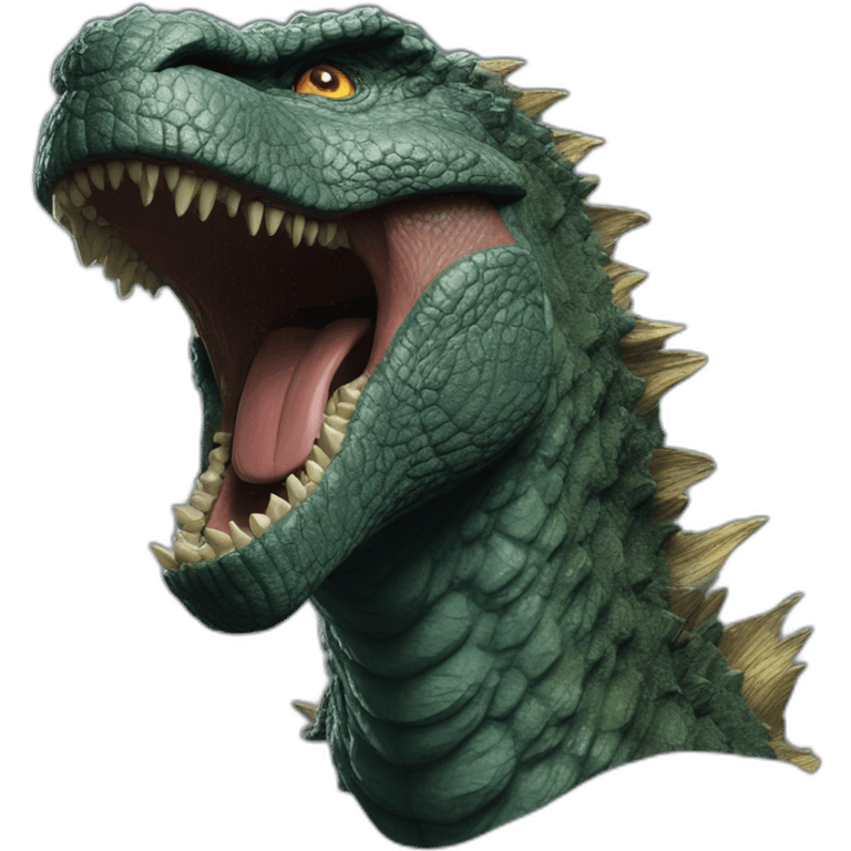 Godzilla (proportional) mouth closed (realistic) (Godzilla King of the Monsters, 2019) emoji