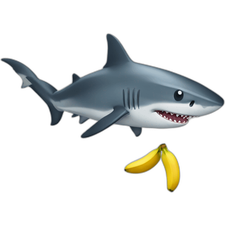 Shark like banana  emoji